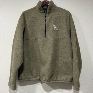Vintage Fleece 1/4 Zip Pullover Gorpcore Size L/XL Wolf Howl Outdoor No Tag Tan
